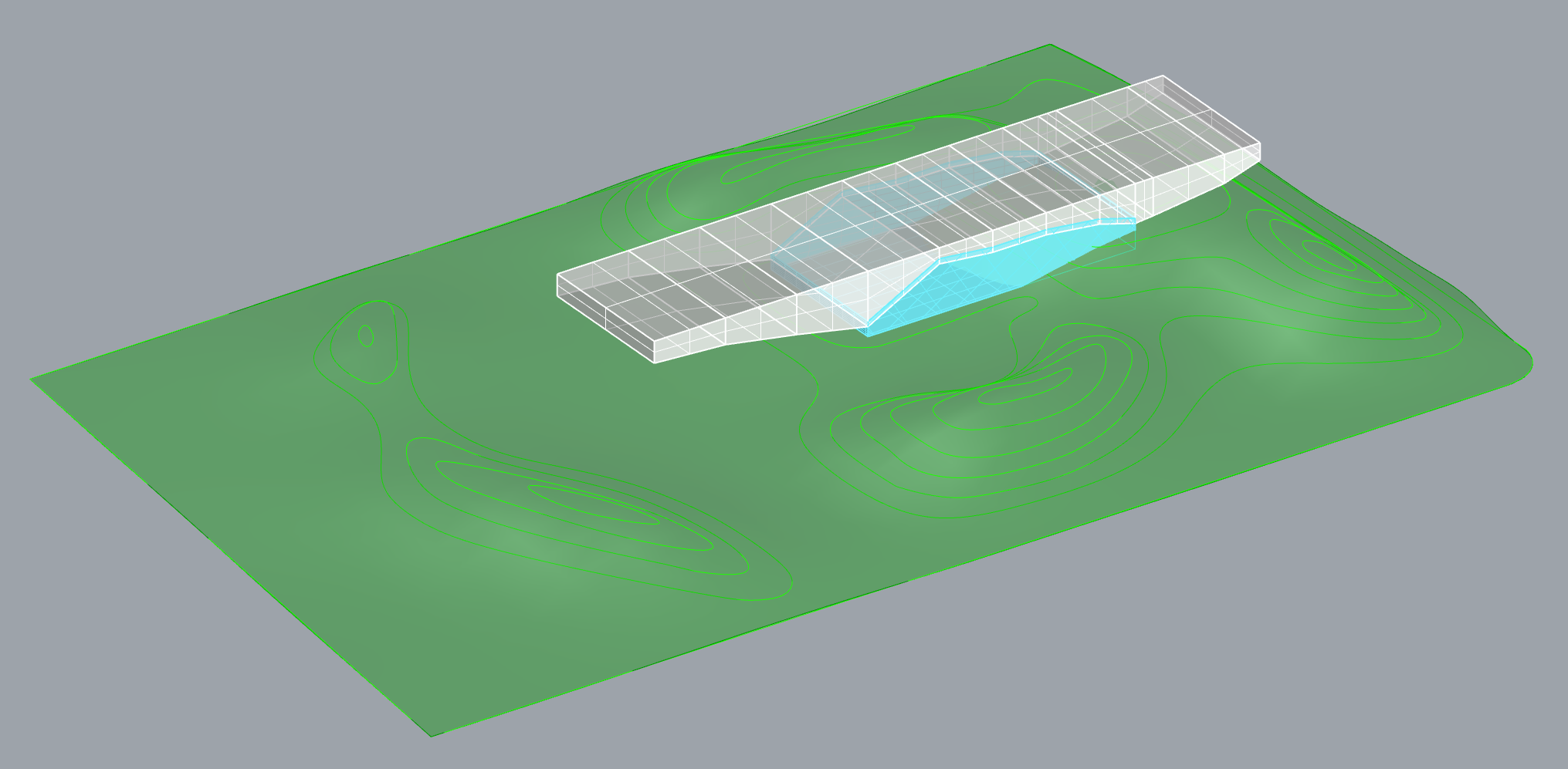 Creating a 3D surface by patching contours allows for later grading adjustments to be easily accommodated.