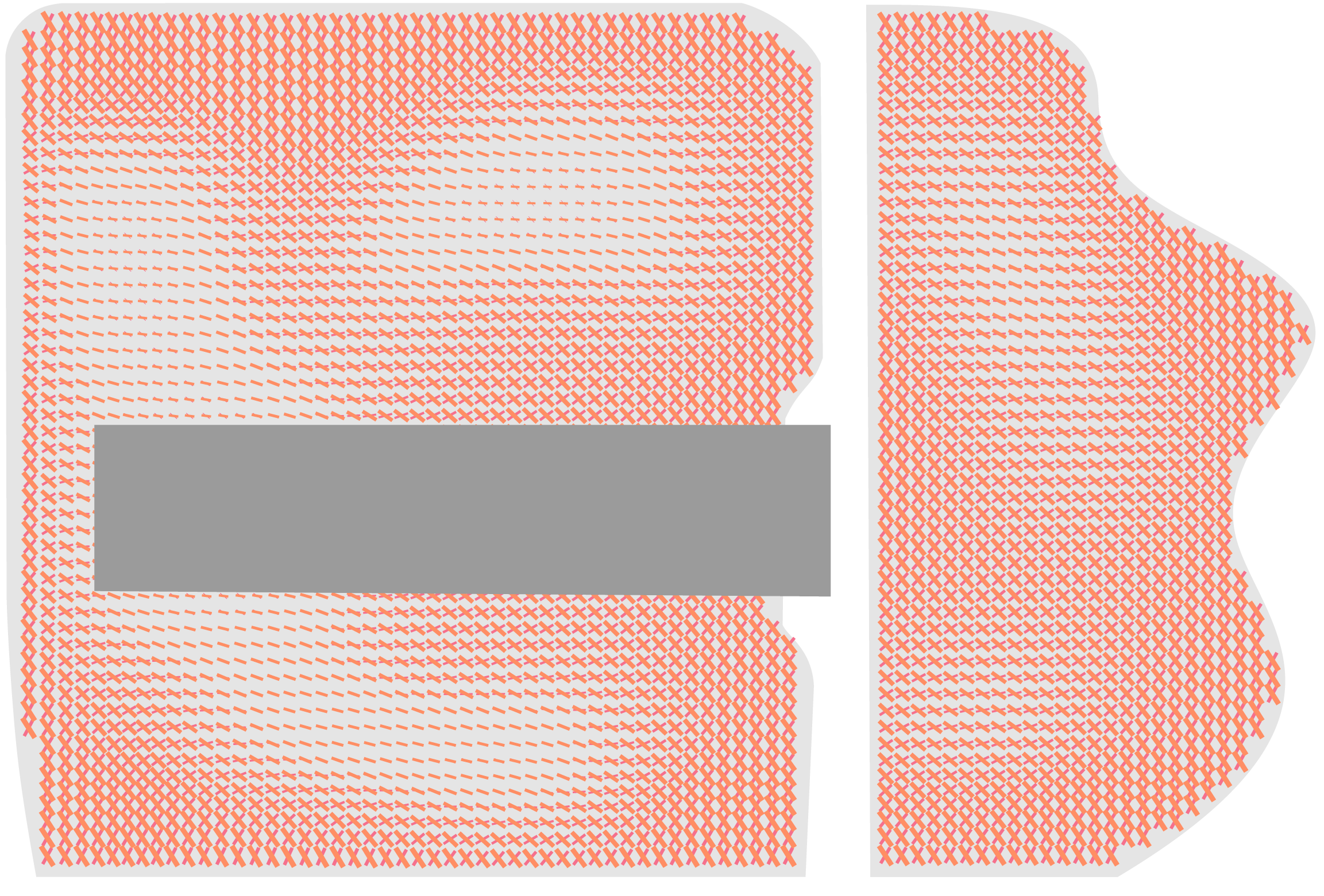 The paving system responds dynamically to topography.