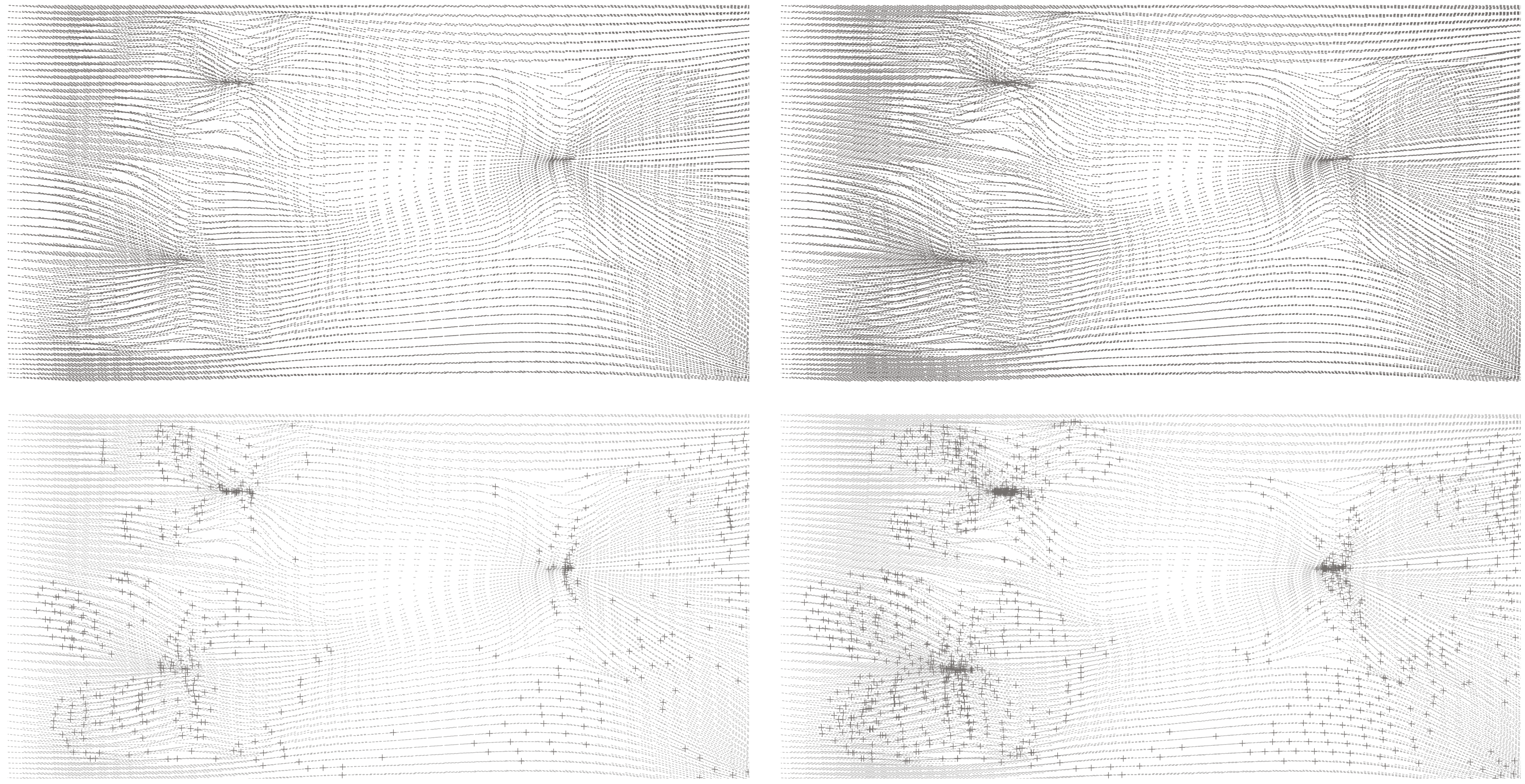A script calculates the rough paths of surface water flows across the site