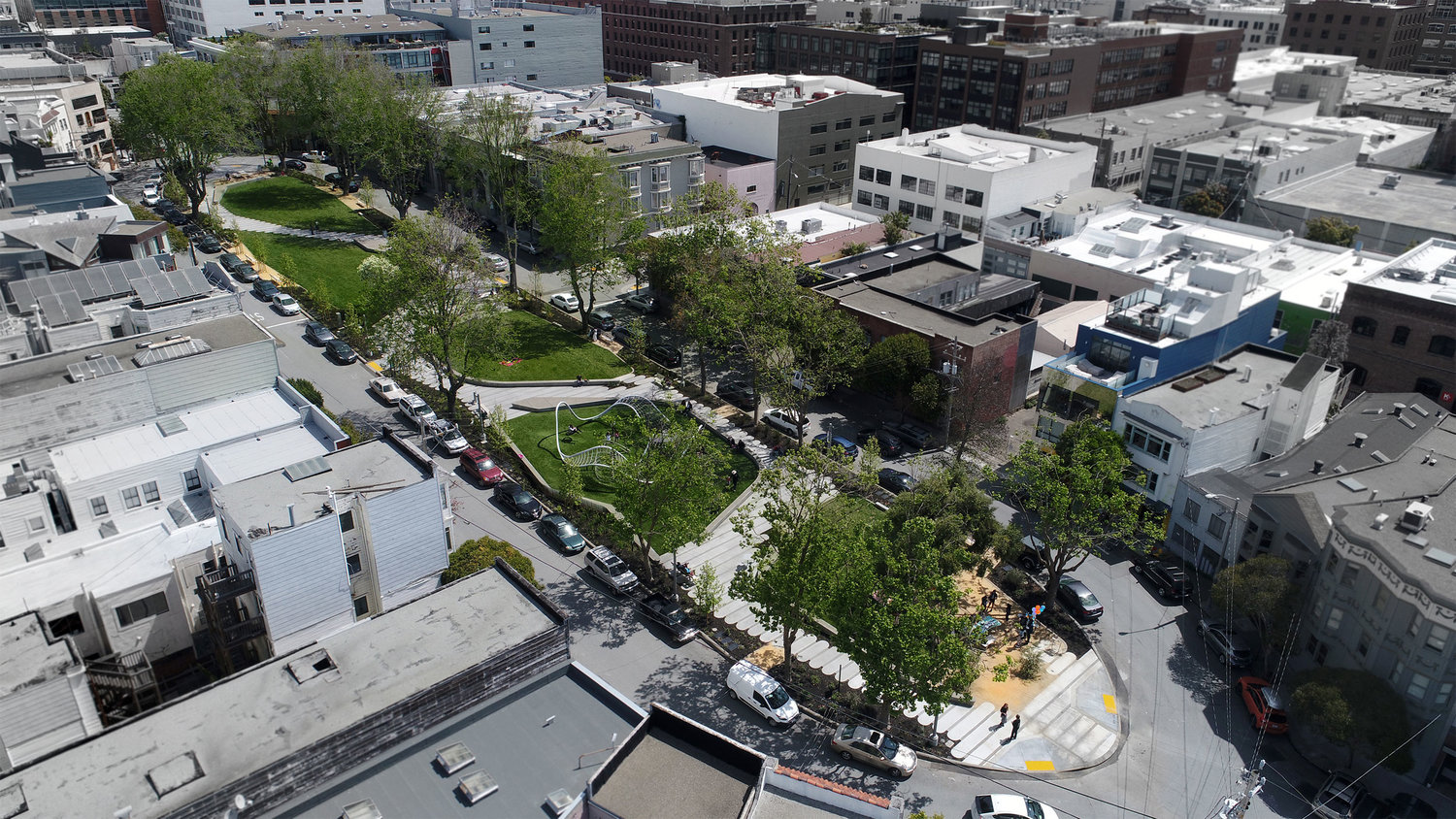 Aerial photograph of South Park.